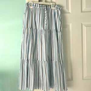 J. Crew striped paper bag skirt